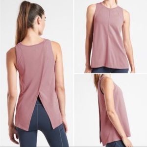 Athleta purple lilac breathable foothill tie back tank top balletcore